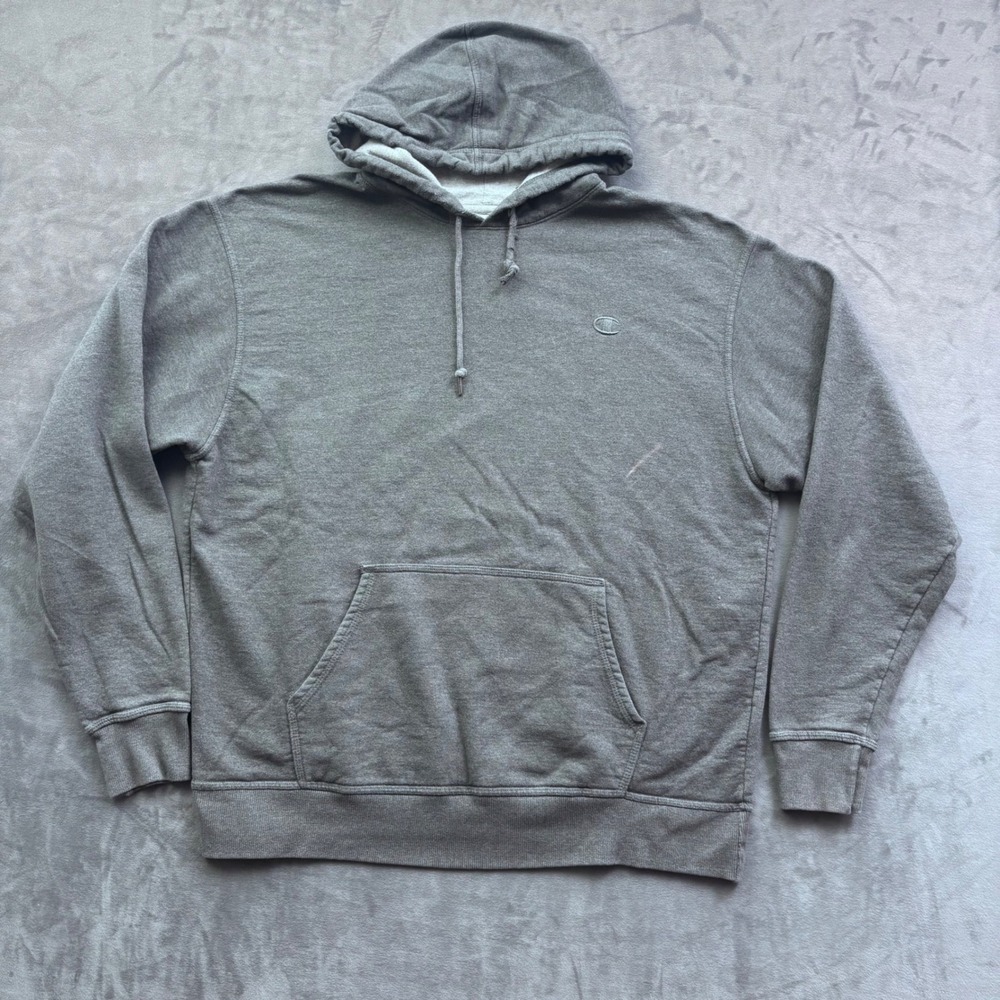 Champion Mens XL Authentic Athleticwear Pullover Hoodie Gray Heather C Logo